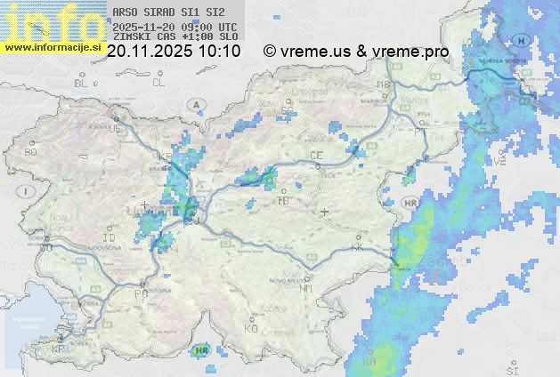 Radarska karta padavin