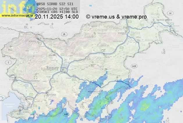 Radarska karta padavin