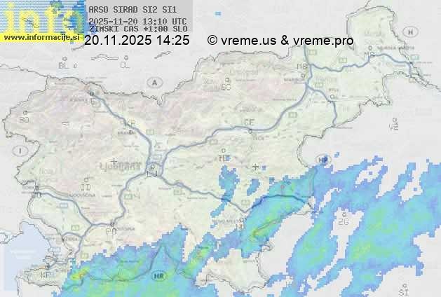 Radarska karta padavin