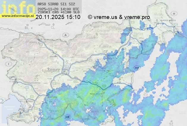 Radarska karta padavin