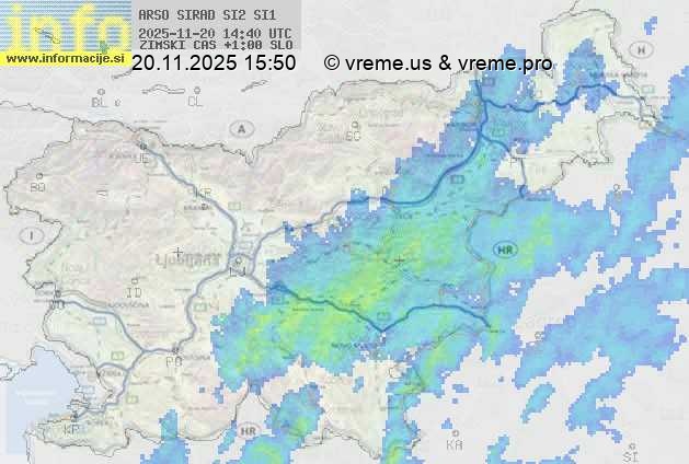 Radarska karta padavin