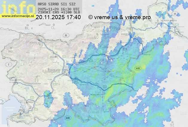 Radarska karta padavin