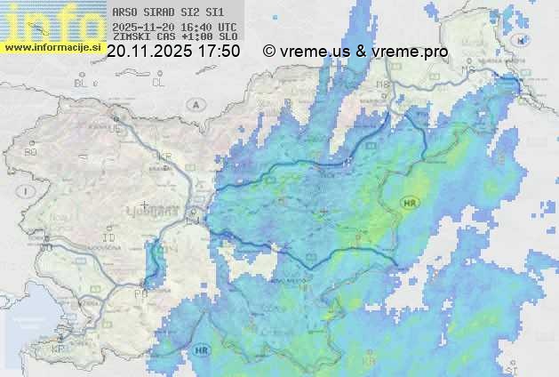 Radarska karta padavin