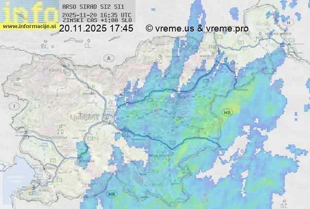 Radarska karta padavin
