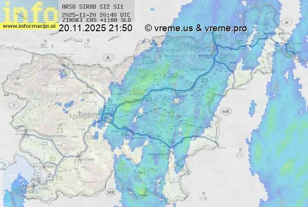 Radarska karta padavin