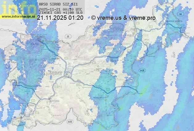 Radarska karta padavin