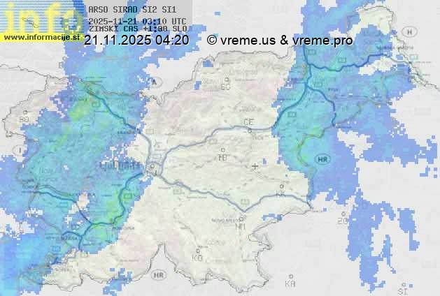 Radarska karta padavin