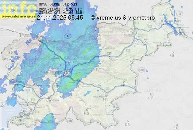 Radarska karta padavin