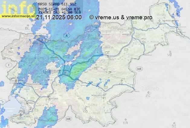 Radarska karta padavin