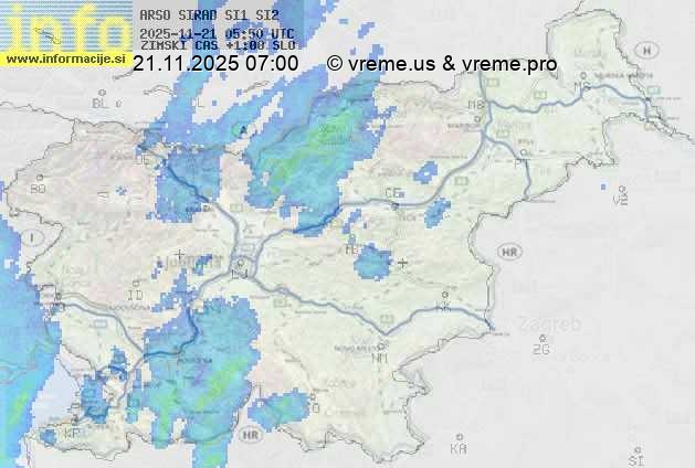Radarska karta padavin