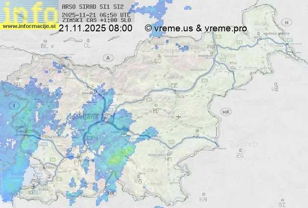 Radarska karta padavin