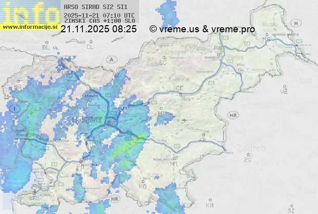 Radarska karta padavin