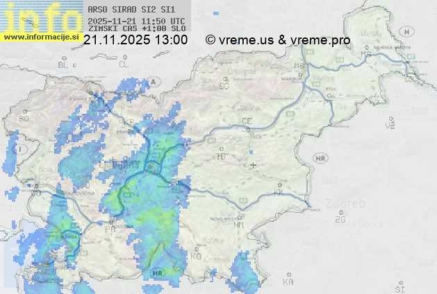 Radarska karta padavin