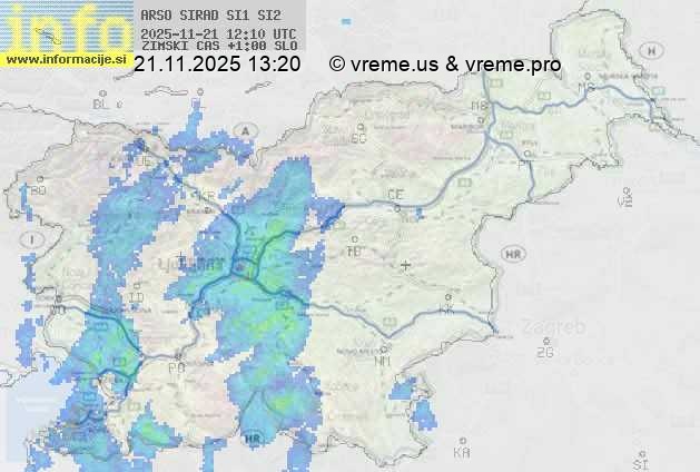 Radarska karta padavin