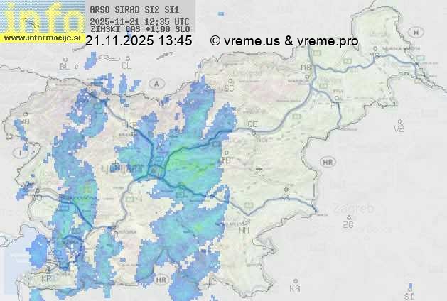 Radarska karta padavin
