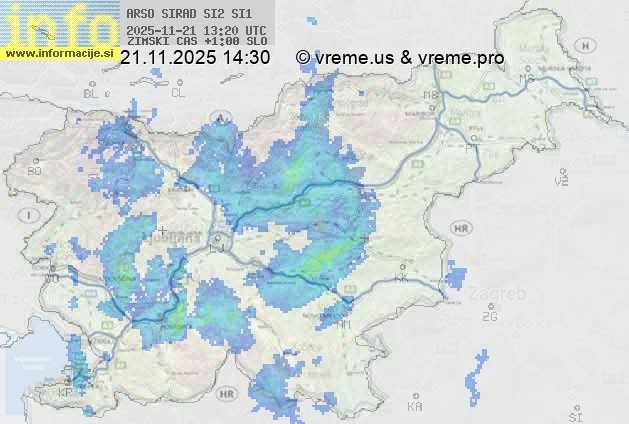 Radarska karta padavin