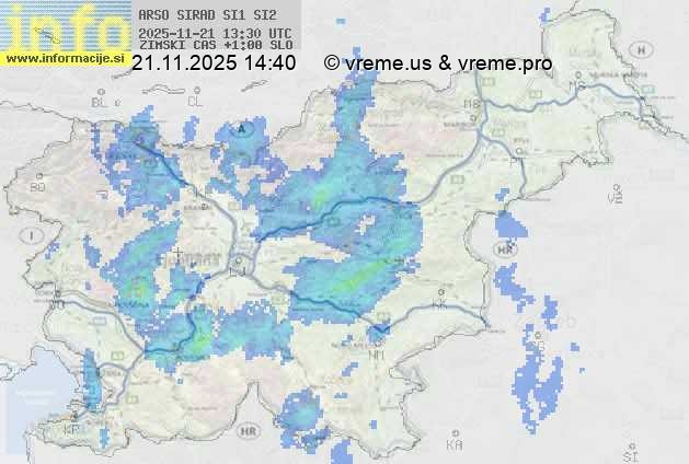 Radarska karta padavin