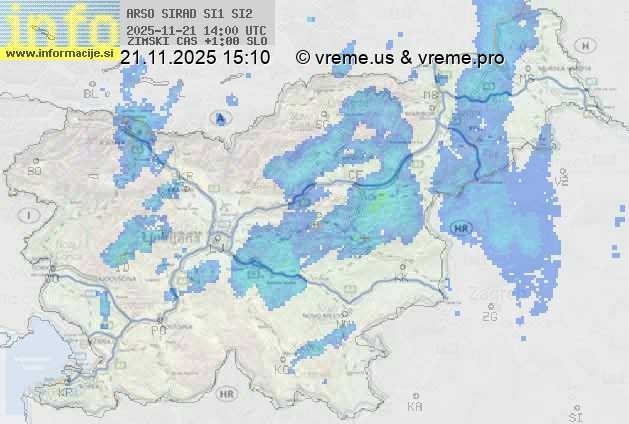 Radarska karta padavin