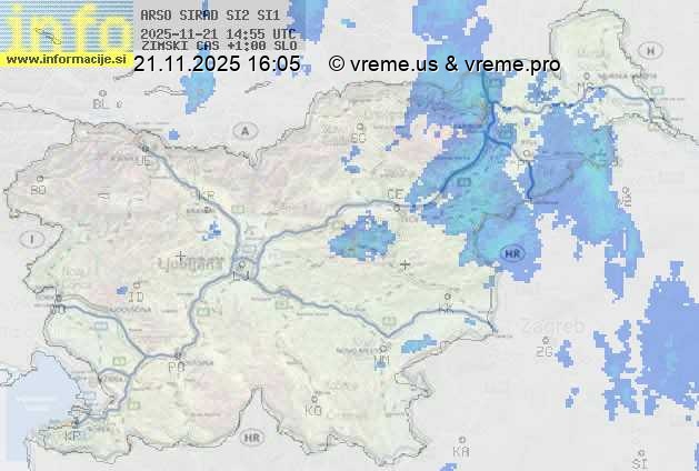 Radarska karta padavin