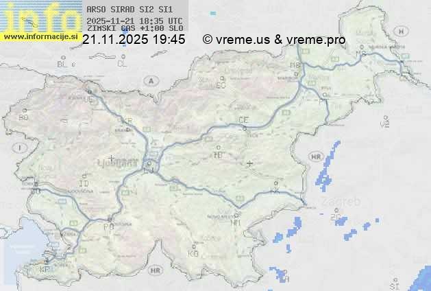 Radarska karta padavin