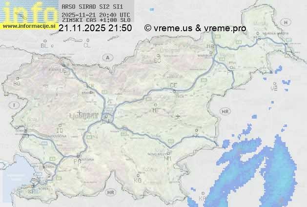 Radarska karta padavin