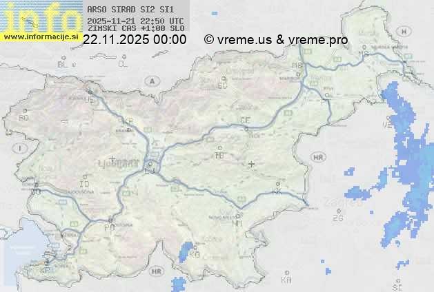 Radarska karta padavin