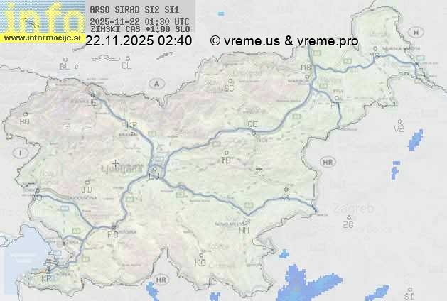 Radarska karta padavin