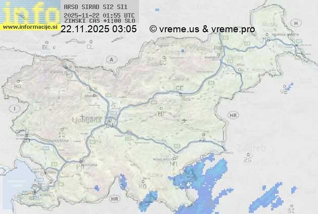 Radarska karta padavin