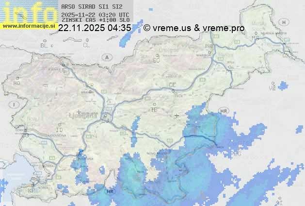 Radarska karta padavin