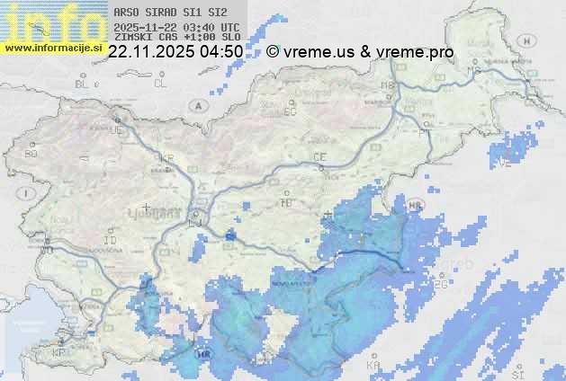 Radarska karta padavin