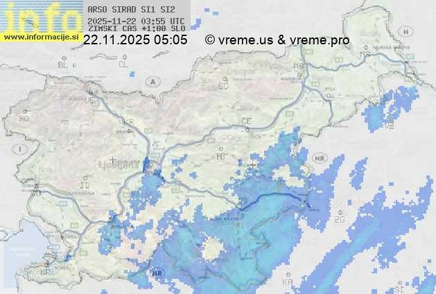 Radarska karta padavin