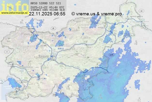 Radarska karta padavin