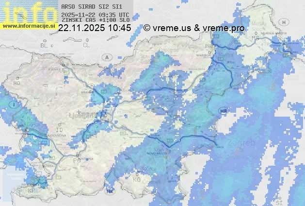 Radarska karta padavin
