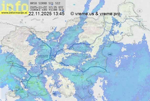Radarska karta padavin