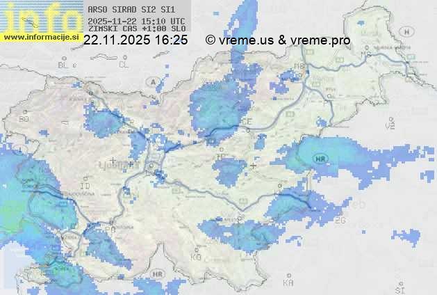 Radarska karta padavin