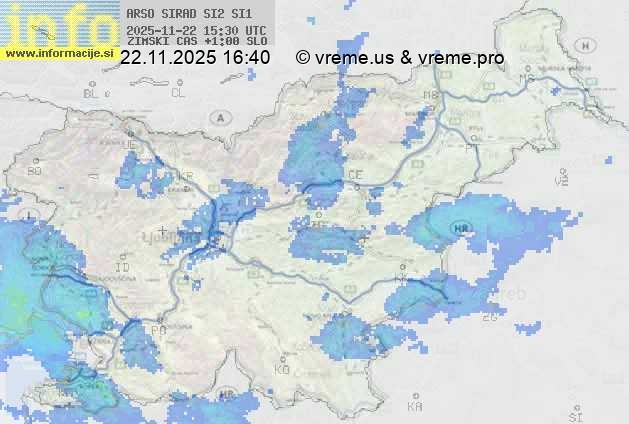 Radarska karta padavin