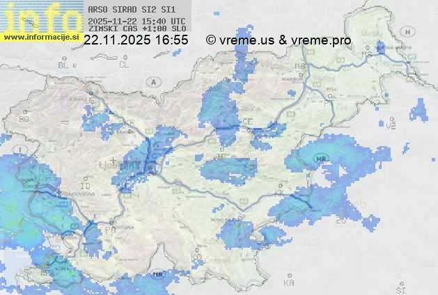 Radarska karta padavin