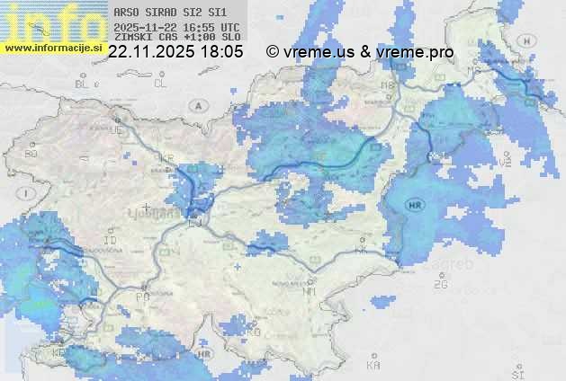 Radarska karta padavin