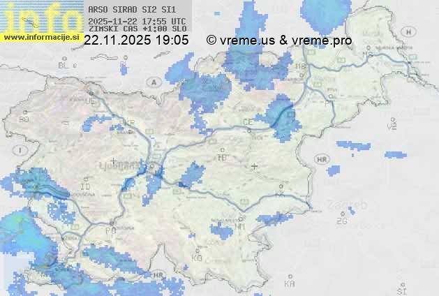 Radarska karta padavin