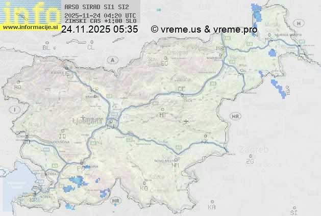 Radarska karta padavin