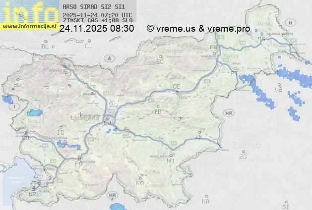 Radarska karta padavin