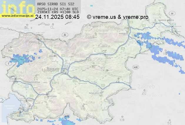 Radarska karta padavin