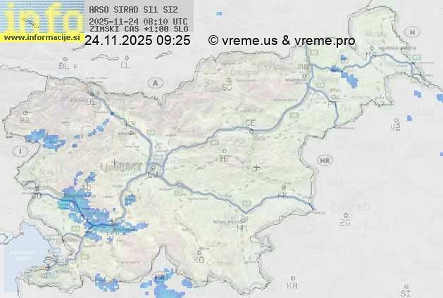 Radarska karta padavin