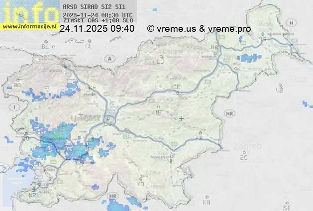 Radarska karta padavin
