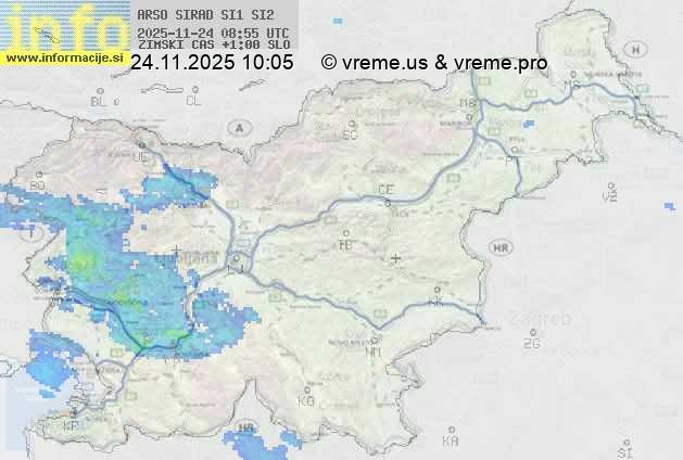 Radarska karta padavin