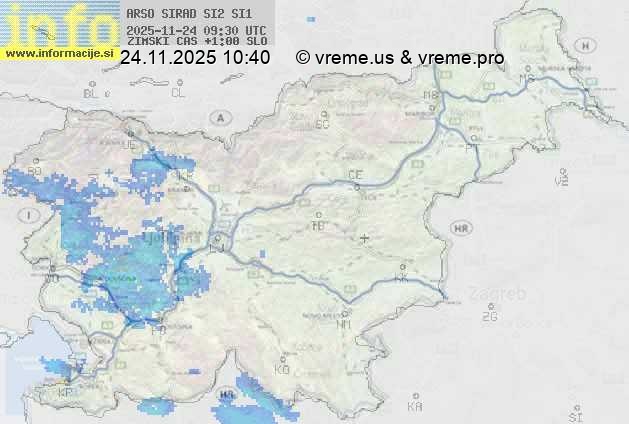Radarska karta padavin
