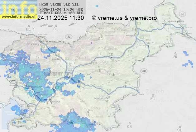 Radarska karta padavin