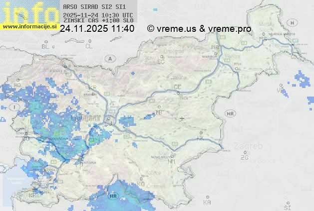 Radarska karta padavin