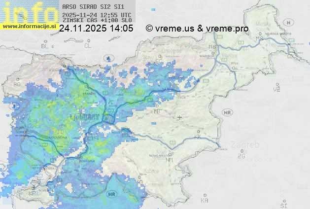 Radarska karta padavin