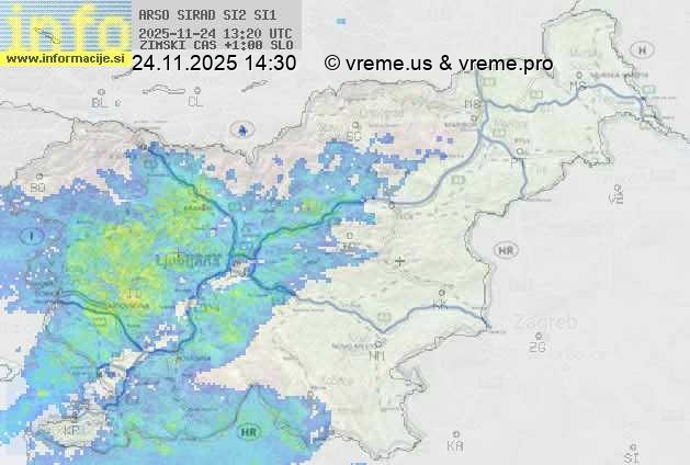Radarska karta padavin